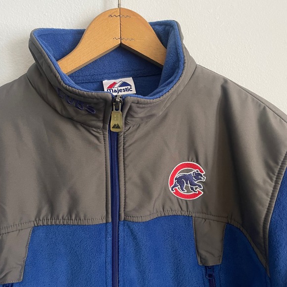 Majestic Chicago Cubs 2009 Season Full Zip Fleece On Field Jacket Small NWOT - Picture 6 of 15